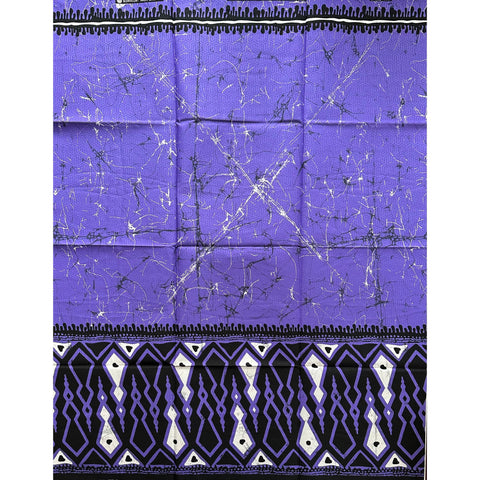 African Print Fabric/ Ankara - Purple, Black, White 'Amai Nkron' Design