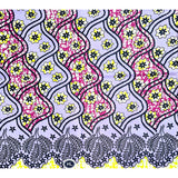 African Fabric/ Ankara - Purple, Yellow, Pink 'Purple Rain’ Design, YARD or WHOLESALE