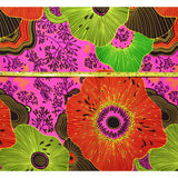 African Print Fabric/ Ankara - Pink, Red, Yellow 'Floral Fiyah,’ YARD or WHOLESALE