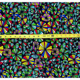 African Print Fabric - Green, Blue, Purple, Red ‘Maitama Wheelie’, Yard or Wholesale