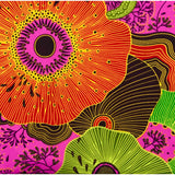 African Print Fabric/ Ankara - Pink, Red, Yellow 'Floral Fiyah,’ YARD or WHOLESALE