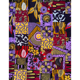 African Print Fabric/Ankara - Purple, Brown, Red ‘Bintou Charmed' Design, YARD or WHOLESALE