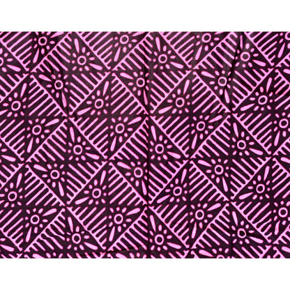 African Print Fabric/Ankara - Brown, Pink 'Kisat', YARD or WHOLESALE