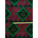 African Print Fabric/ Ankara - Green, Brown, Navy 'Chapasi,' YARD or WHOLESALE