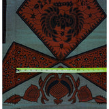 African Print Fabric/ Ankara - Navy, Brown 'Soweto', YARD or WHOLESALE