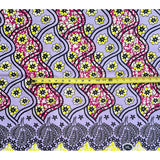 African Fabric/ Ankara - Purple, Yellow, Pink 'Purple Rain’ Design, YARD or WHOLESALE