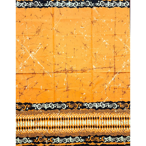 African Print Fabric/ Ankara - Peach, Cream, Brown, Black 'Amai Marun' Design