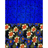 African Print Fabric/ Ankara - Blue, Black, Red, Yellow 'Farwa Remix' Design, YARD or WHOLESALE