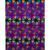 African Print Fabric/ Ankara - Purple, Teal, Orange, Black 'Aspire' Design, YARD or WHOLESALE
