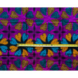 African Print Fabric/ Ankara - Purple, Teal, Orange, Black 'Aspire' Design, YARD or WHOLESALE
