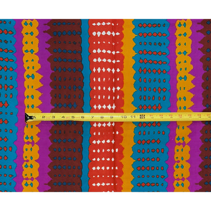 African Fabric/ Ankara - Teal, Gold, Purple, Sienna, Brown ‘Alinia' Design, YARD or WHOLESALE