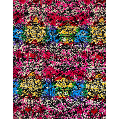 African Print Fabric/ Ankara - Beige, Rainbow 'Issiaka’ YARD or WHOLESALE