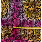 African Print Fabric/ Ankara - Pink, Orange, Black 'Serengeti at Dawn', YARD or WHOLESALE