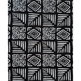 African Print Fabric/ Ankara - Black, White 'Xydee' Design, YARD or WHOLESALE