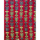 African Print Fabric/ Ankara - Red, Yellow, Brown, Navy ‘Amaya Zizi'