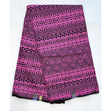 African Print Fabric/ Ankara - Pink, Black 'Koko Treble', YARD or WHOLESALE