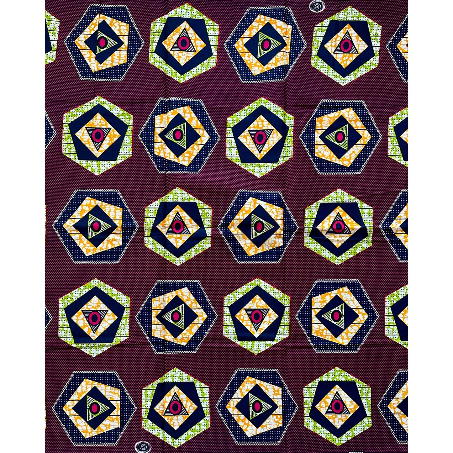 African Print Fabric/ Ankara - Magenta, Navy, Green, Orange ‘Imani’s Ways, Yard or Wholesale