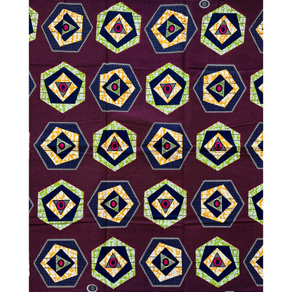 African Print Fabric/ Ankara - Magenta, Navy, Green, Orange ‘Imani’s Ways, Yard or Wholesale