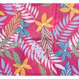 African Print, Chiffon Fabric - Pink, Orange, Green "Athilah’s Garden", ~2 Yards