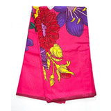 African Print Fabric/Ankara - Hot Pink 'Epic Blooms' Design, YARD or WHOLESALE