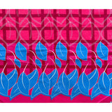 African Print Fabric/ Ankara - Pink, Blue “Buki Petals”, Per Yard or Wholesale