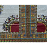 African Dashiki Print Fabric/ Ankara - Beautiful Gray & Brown Design, YARD, PANEL or WHOLESALE