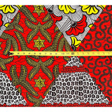 African Print Fabric/ Ankara - Orange, Yellow, Brown 'Trad Remix,' YARD or WHOLESALE