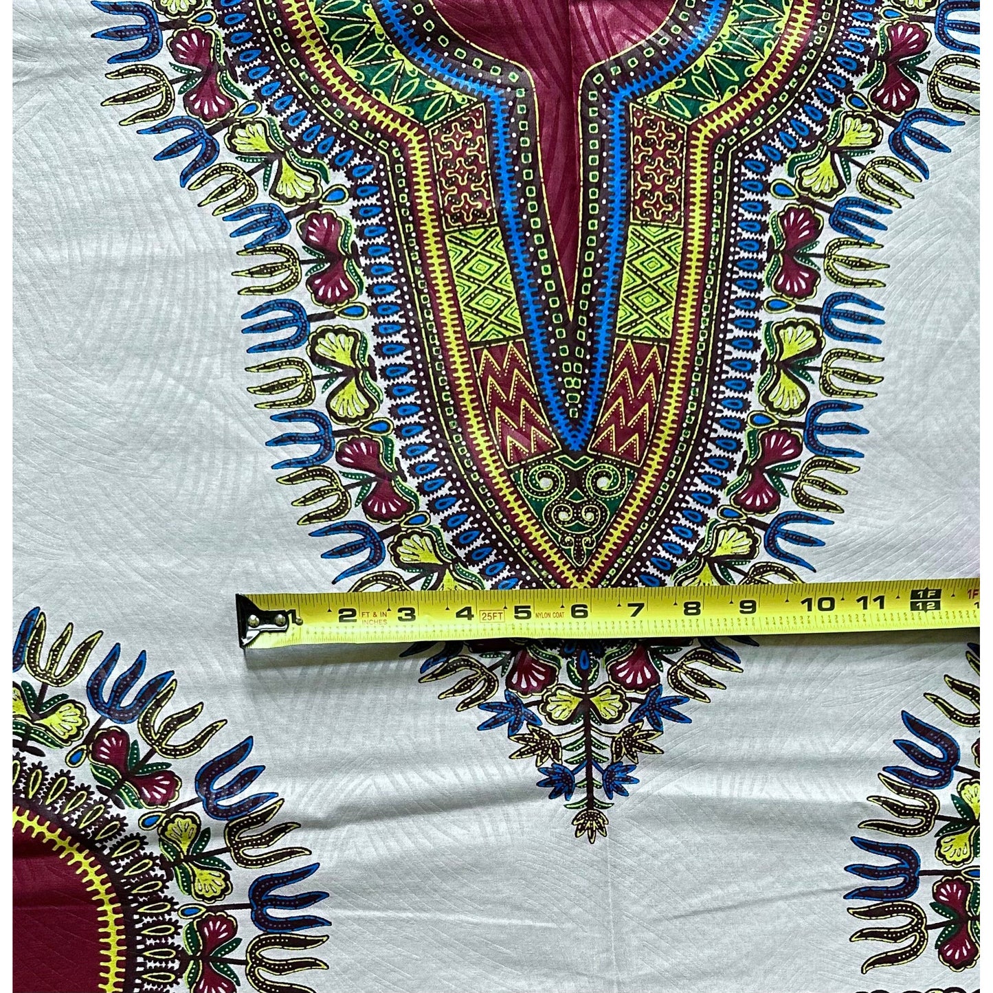 African Dashiki Print Fabric/ Ankara - Beautiful Gray & Brown Design, YARD, PANEL or WHOLESALE