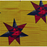 African Print Fabric/ Ankara - Marigold, Red, Navy ‘Mega Star', YARD or WHOLESALE