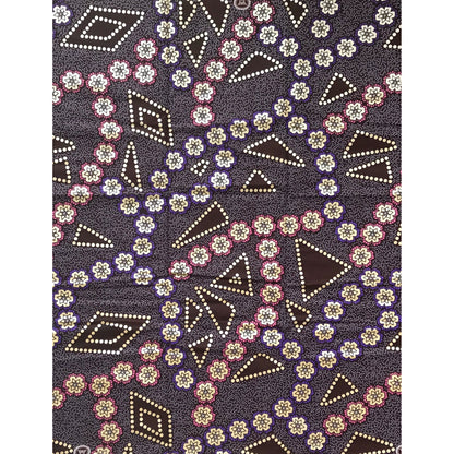 African Print Fabric/ Ankara - Purple, Pink, Brown, Shimmering Gold 'Once Upon A Time' Design, YARD or WHOLESALE