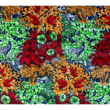 African Print Fabric/ Ankara - Red, Orange, Green, Blue 'Amadiume' Design, YARD or WHOLESALE