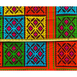 African Print Fabric/ Ankara - Orange, Green, Blue, Yellow 'Zulu Pop', YARD or WHOLESALE