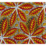 African Print Fabric/ Ankara - Orange, Marigold "Fall Pastiche," YARD or WHOLESALE