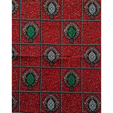 African Print Fabric/ Ankara - Brown, Green, Black 'Saa Douala' Design, YARD or WHOLESALE