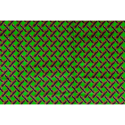 African Print Fabric/ Ankara - Green, Red, Marigold, Black 'Groundnuts” YARD or WHOLESALE