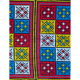 African Print Fabric/ Ankara - Red, Yellow, Blue, Navy, White 'Zulu Pop', YARD or WHOLESALE