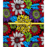 African Print Fabric/ Ankara - Red, Green, Blue, Yellow, Purple 'Sweet Sarius' Design, YARD or WHOLESALE