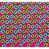 African Print Fabric/ Ankara - Pink, Brown, Purple, Blue 'In the Loop', Per Yard or Wholesale