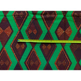 African Print Fabric/ Ankara - Green, Brown 'Shine Bright Like A Diamond,'YARD or WHOLESALE