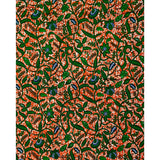 African Print Fabric/ Ankara - Orange, Green, Blue 'Ivy Crush,' YARD or WHOLESALE