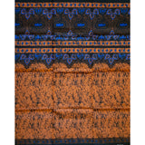 African Print Fabric/ Ankara - Brown, Blue, Black 'Amba', YARD or WHOLESALE