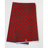 African Print Fabric/ Ankara - Red, Marigold, Black 'Groundnuts” YARD or WHOLESALE
