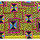 African Print Fabric/ Ankara - Yellow, Pink, Navy, Blue ‘Zahra,' YARD or WHOLESALE