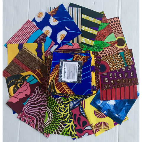 Charm Packs - African Print Designs/ Ankara (200+ patterns), Precut 5” Quilting Fabric Squares