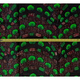 African Print Fabric/Ankara - Brown, Green 'Amaechi’s Necklace', YARD or WHOLESALE