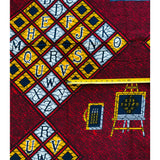 African Print Fabric/ Ankara - Red, Yellow, Blue 'School Days,’ YARD or WHOLESALE