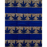 African Print Fabric/ Ankara - Blue, Brown 'Jamdown W' Design, YARD or WHOLESALE