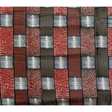 African Print Fabric/ Ankara - Brown, Blue, White 'Interlock', YARD or WHOLESALE