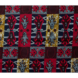 African Fabric/ Ankara - Red, Navy, Brown "Cheikh", YARD or WHOLESALE