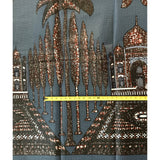 African Print Fabric/ Ankara - Navy, Brown 'Jubilee Palace' Design, YARD or WHOLESALE